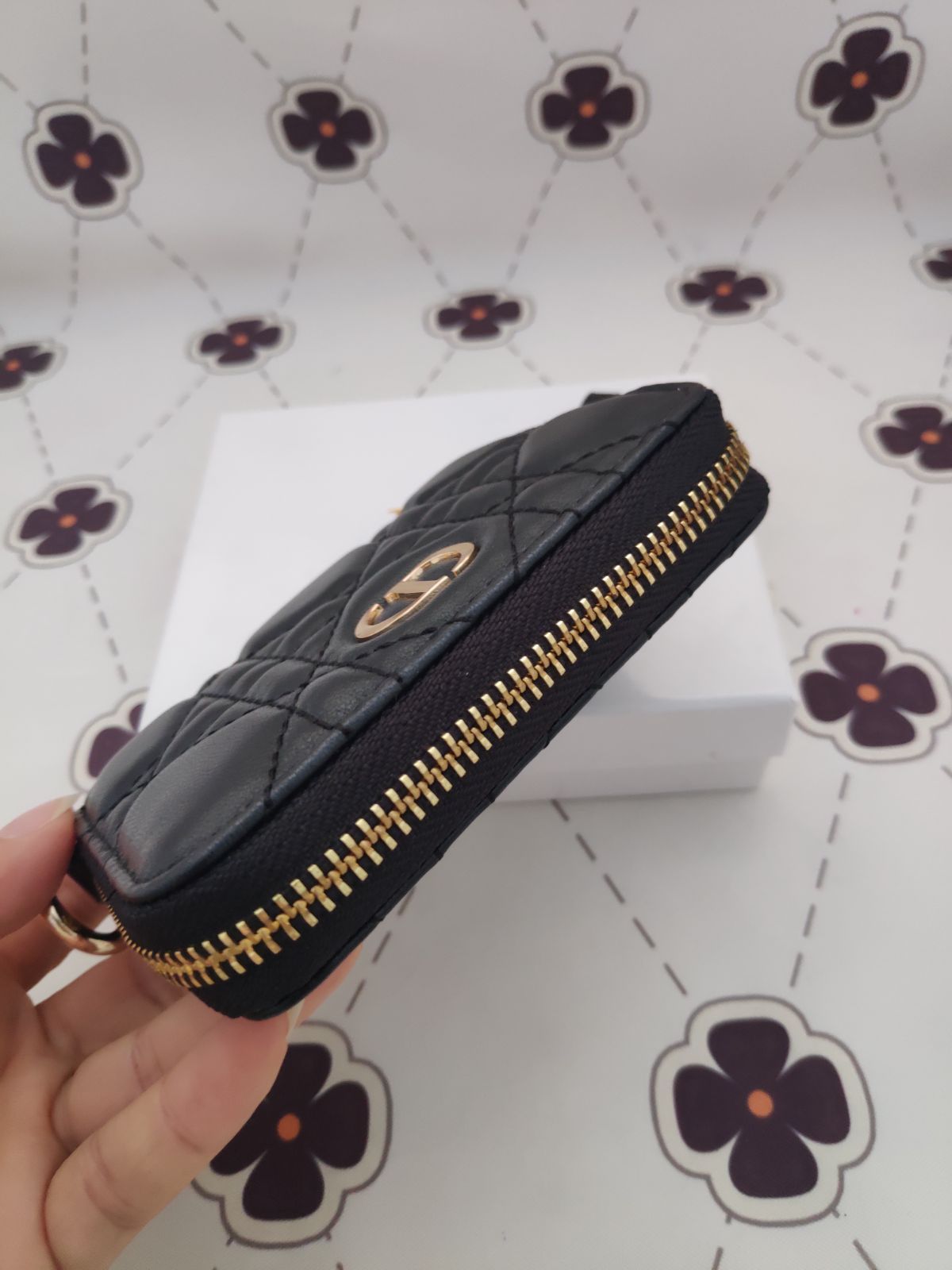 極美品✨クリスチャンディオール　ミニ財布　コインケース/カードケース　黒　✜レディース用　超人気　新品　Dior