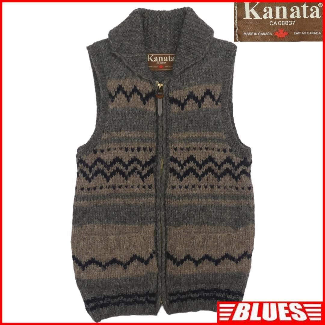 【美品】希少 Kanata カナタ カウチン ニットベスト スカル XL 1351685428.jpg?1632748977