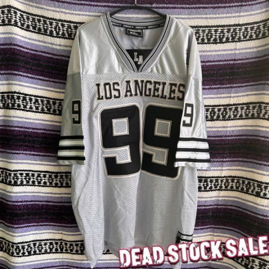 現品限り アイテム DECKY フットボール シャツ Los Angeles グレー 2XLサイズ