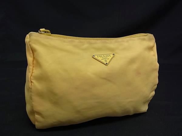 PRADA プラダ テスートナイロン メイクポーチ マルチケース レディース 1円 □美品□ PRADA プラダ テスートナイロン シルバー金具