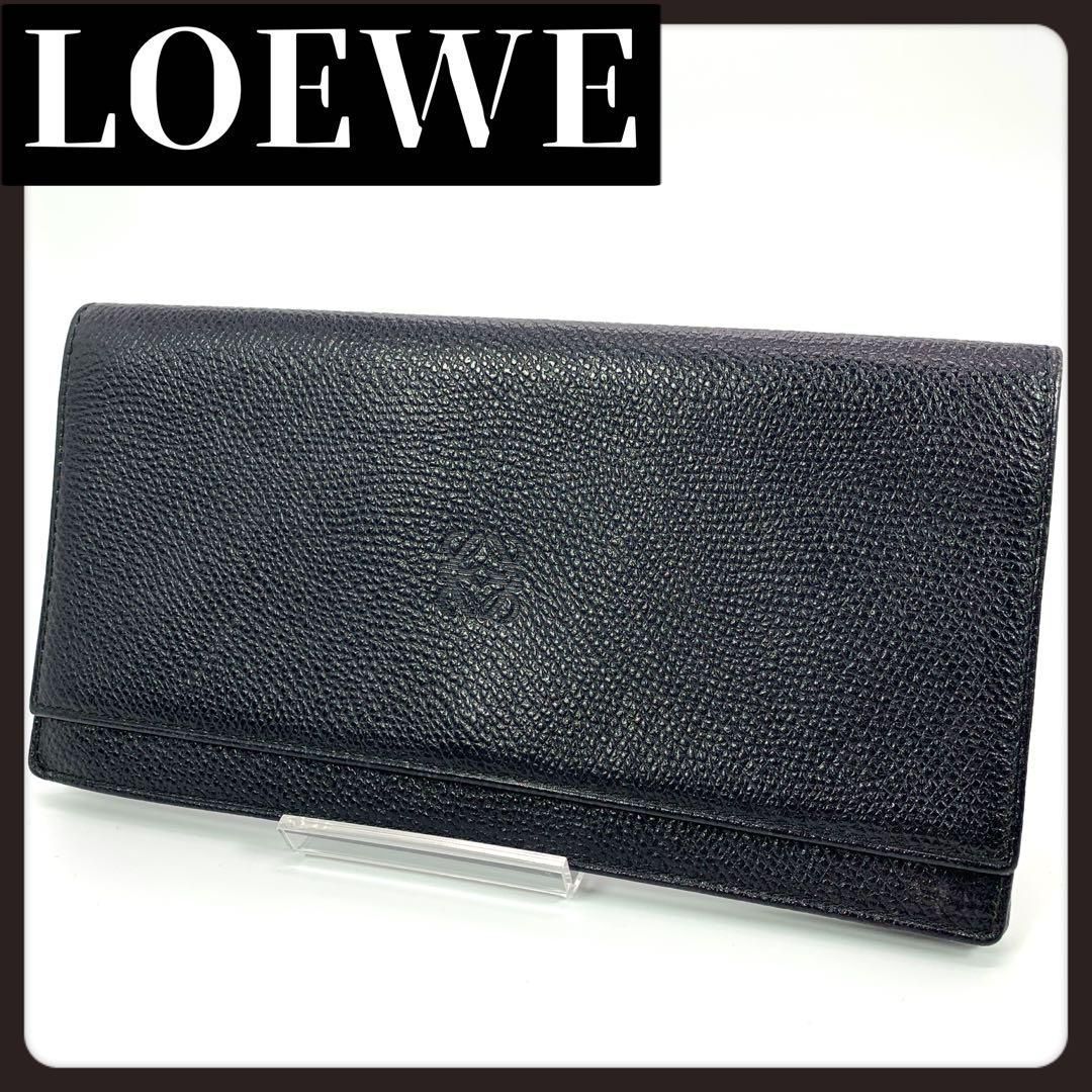 LOEWE ロエベ 長財布 財布 アナグラム ワンポイント ブラック