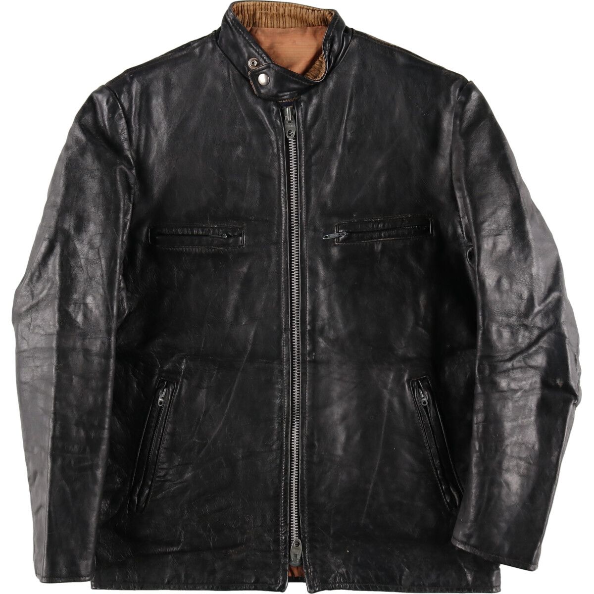 古着 60~70年代 British Cycle Leathers シングルライダースジャケット カナダ製 メンズL相当 ヴィンテージ/evb006352