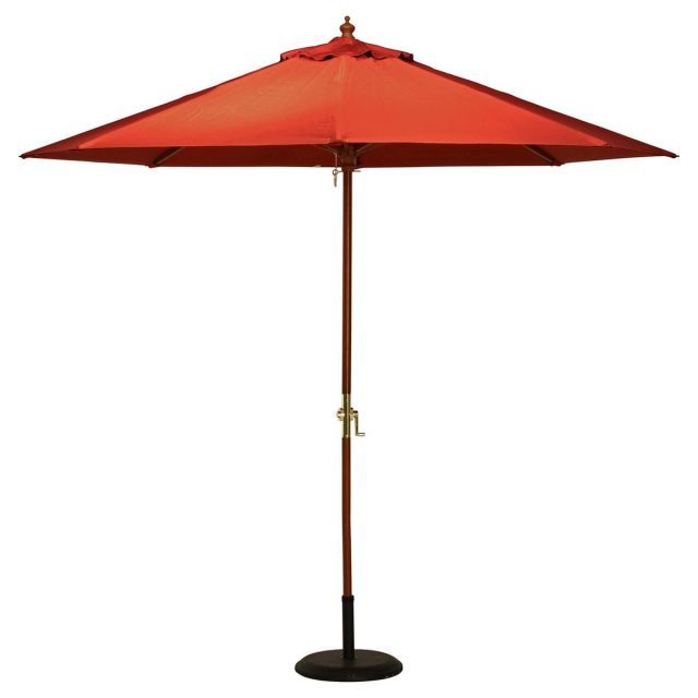 不二貿易 ガーデン パラソル エンジ 270cm 日除け 木製 庭 ガーデン 傘 傘のみ パラソルベース別売