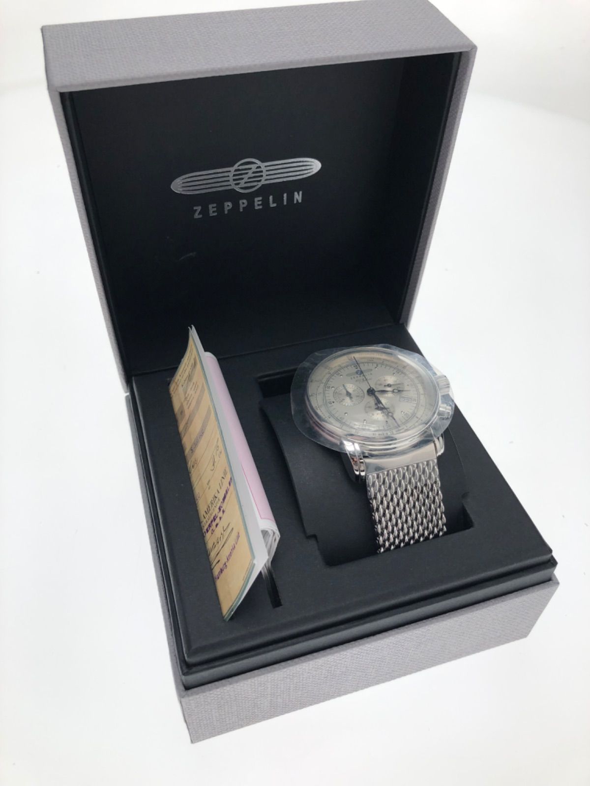 ZEPPELIN 腕時計 100周年記念 クォーツ 42mm メタルベルト 100周年