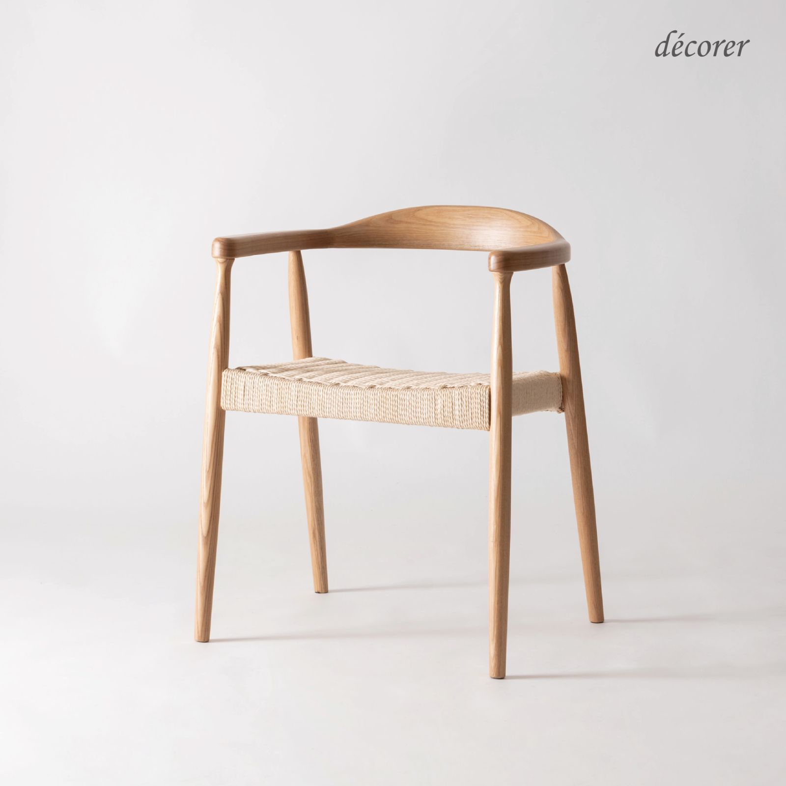 【新作】Paper cord arm chair No.10 / ペーパーコードアームチェア【1脚入: 2色】 北欧 スタイル 木製 無垢 おしゃれ ジャパンディ ナチュラル モダン 手編み 椅子 デスク リビング オフィス チェア ダイニング 【送料込み】