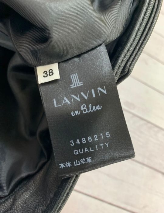 ✨美品✨ランバンオンブルー ラッフルレザージャケット 羊革 ブラック 38 Amazon | [ランバンオンブルー] レザーブルゾン ライダース