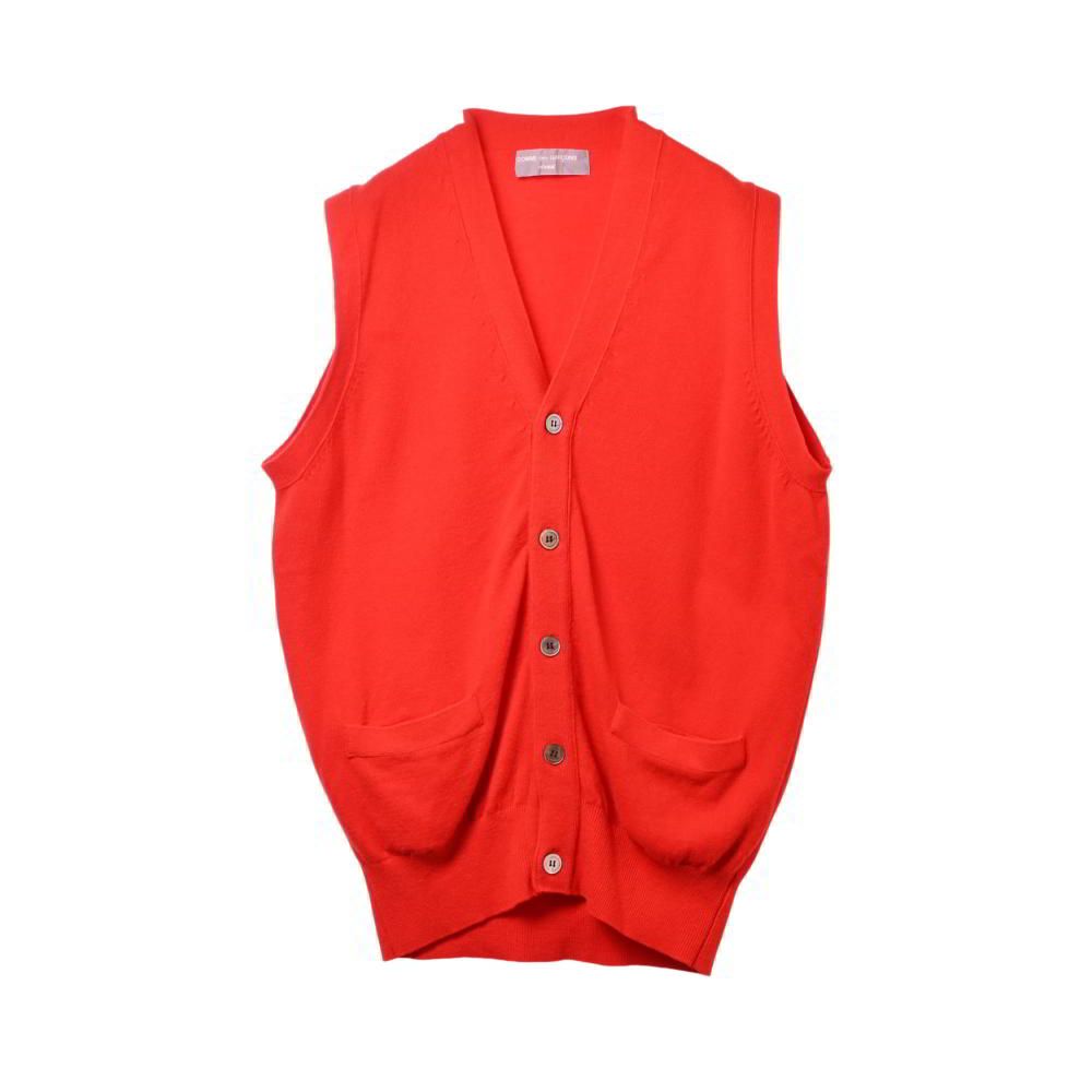 コムデギャルソン　ウールベスト AD1990 COMME des GARCONS HOMME AD1990 ウール混 ニット ベスト - メルカリ