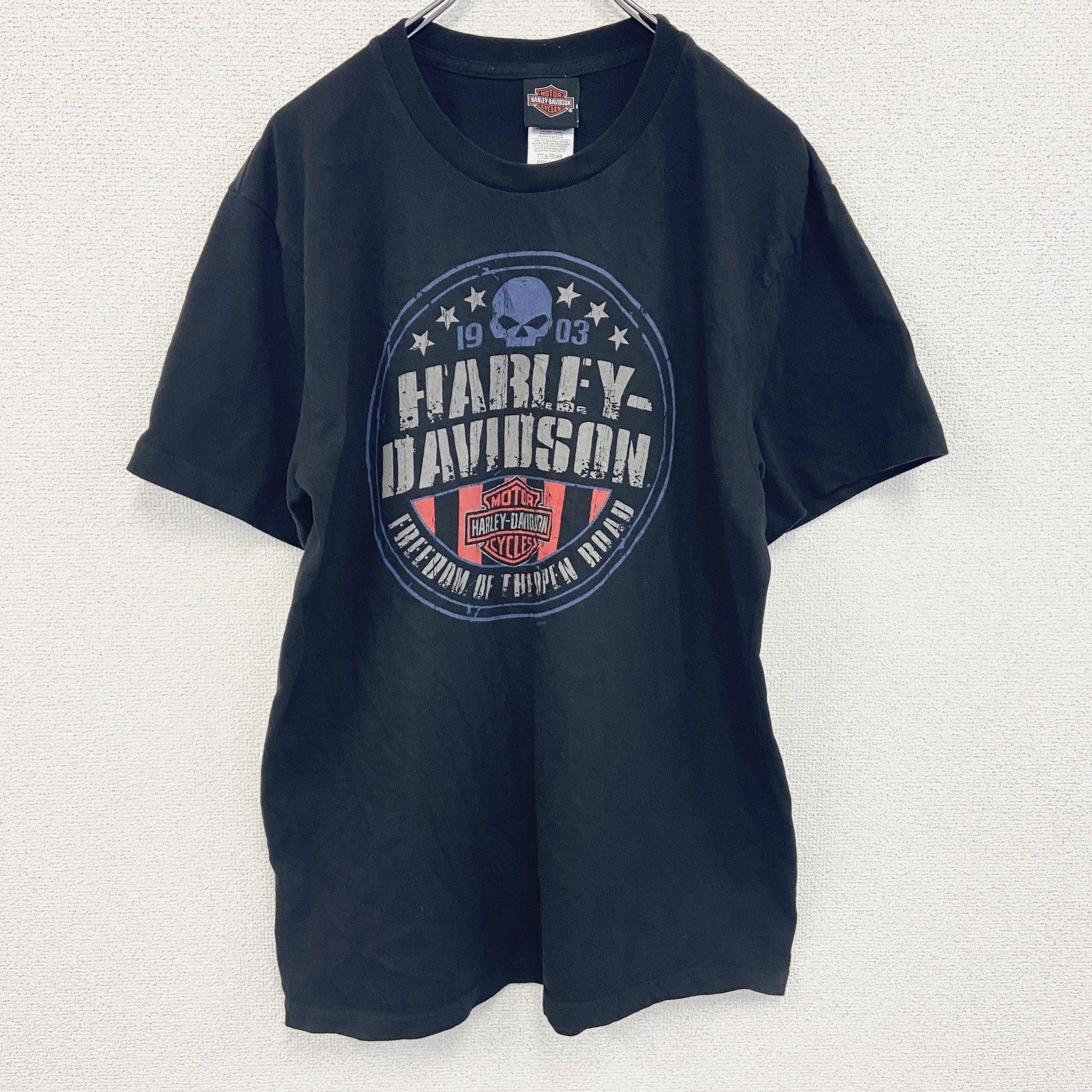 【希少】 古着 ハーレーダビッドゾン 両面プリントTシャツ ノースリーブ 2XL Harley-Davidson ハーレーダビッドソン フロントロゴプリント