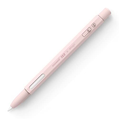 ピオニー 【elago】 Apple Pencil 第2世代 対応 ケース 可愛い MONAMI ペン 鉛筆 デザイン 握りやすい 滑り止め グリップ 薄型 シリコン 保護 カバー 充電 ペアリング ダブルタップ モナミ 風 シリコ