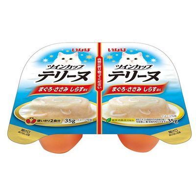 いなば ツインカップ テリーヌ まぐろ ささみ しらす添え 35g×2パック 1ケース48セット