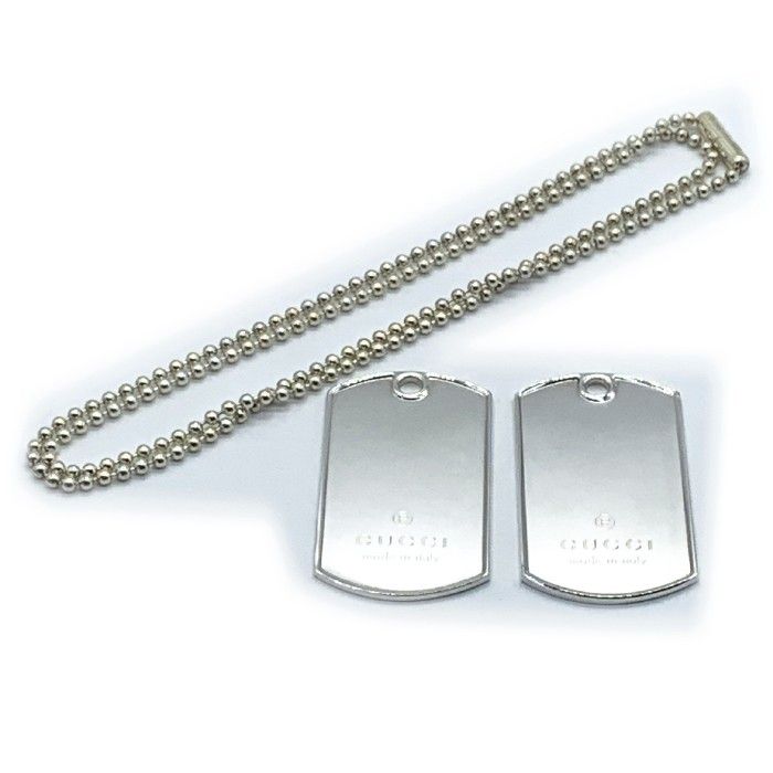 超激得即納グッチ GUCCI DOG TAG ドッグタグ ペンダント ネックレス 010492 09840 0006 シルバー ギフト プレゼント 新品 シルバー