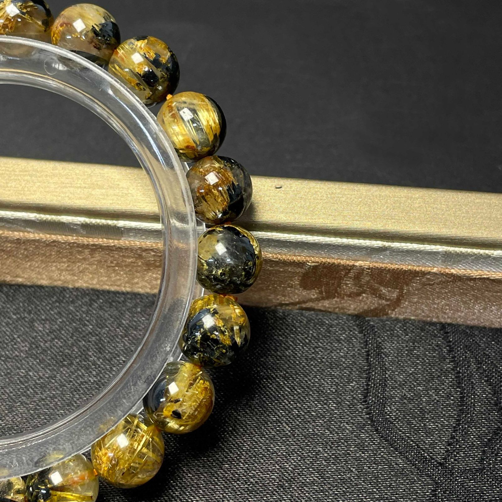  EU製 太陽花タイチンルチル 黄金針水晶 金運 開運 ゴールド ブレスレット パワーストーン プレゼント2 8 9 2 mm ZB 9259 その他 アクセサリー