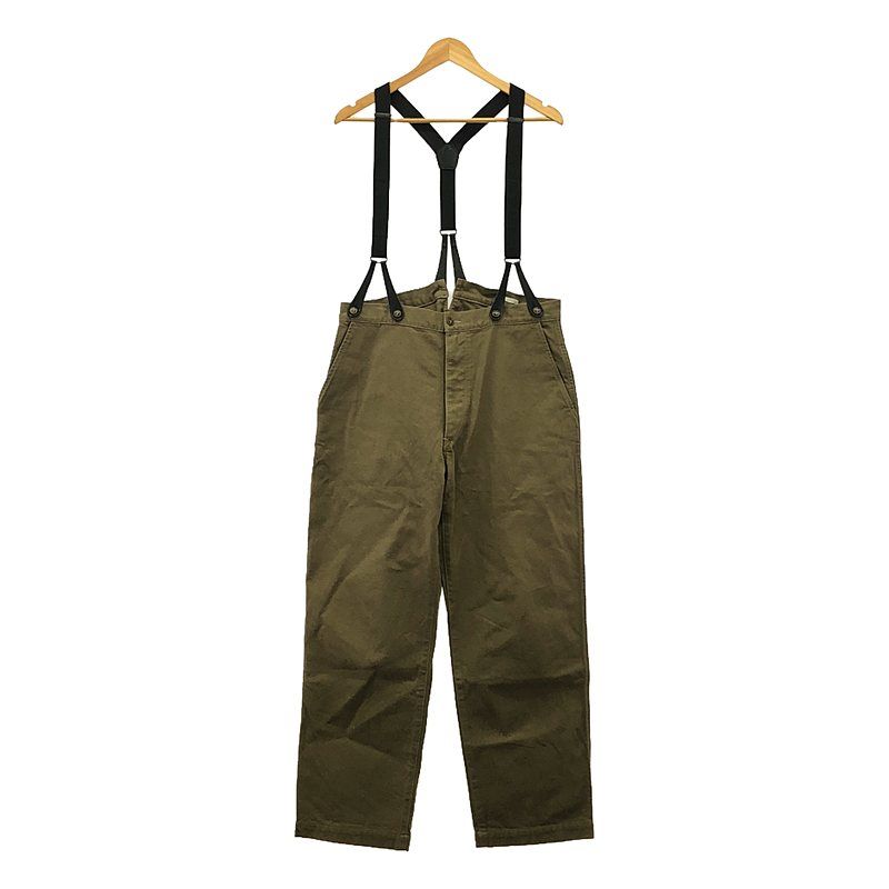 【美品】  COMOLI / コモリ | コットンシルク サスペンダー オーバーパンツ / T01-03015 | 2 | カーキ | メンズ