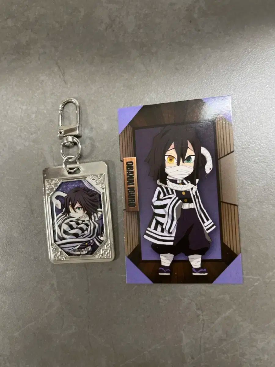 鬼滅の刃 伊黒 小芭内 メタルキーホルダー トレカ