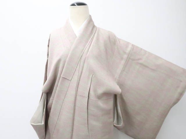 正絹小紋着物、手縫い 20038362-4set02.jpg