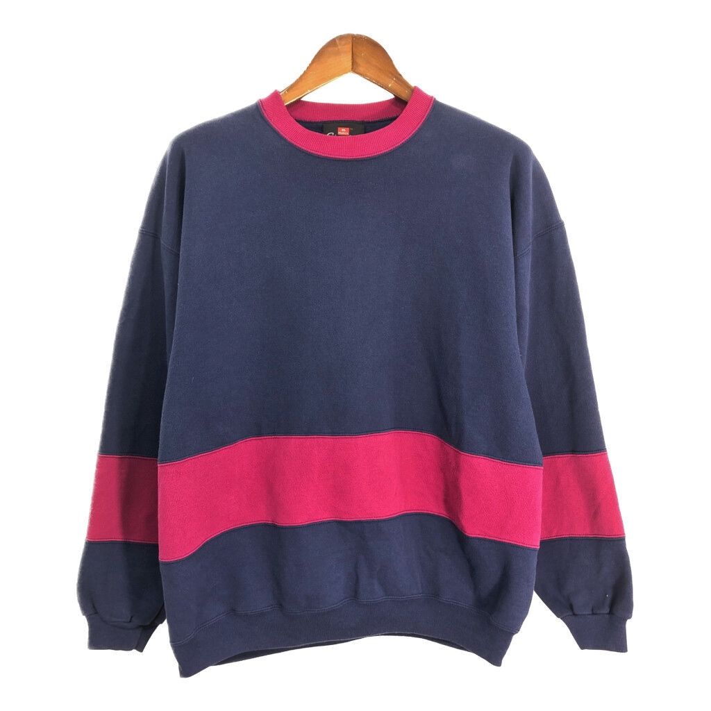 90年代 USA製 Hanes ヘインズ スウェット ネイビー (メンズ X-LARGE) 中古 古着 S8356