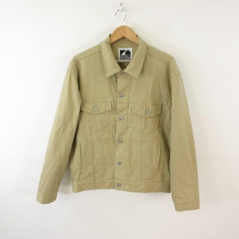 フリークスストア FREAKS STORE FREEDOM デニムジャケット Gジャン 長袖 ストレッチ ベージュ L *T90