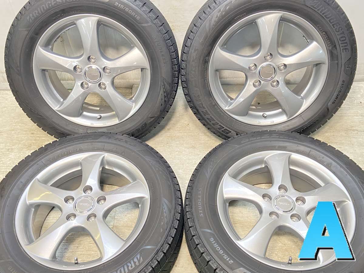 215/60R16  nブリヂストン ブリザック VRX3 n　 TOPRUN n16x6.5 54 114.3-5穴 n中古タイヤ スタッドレスタイヤ ホイールセット 4本セットn w16241206072