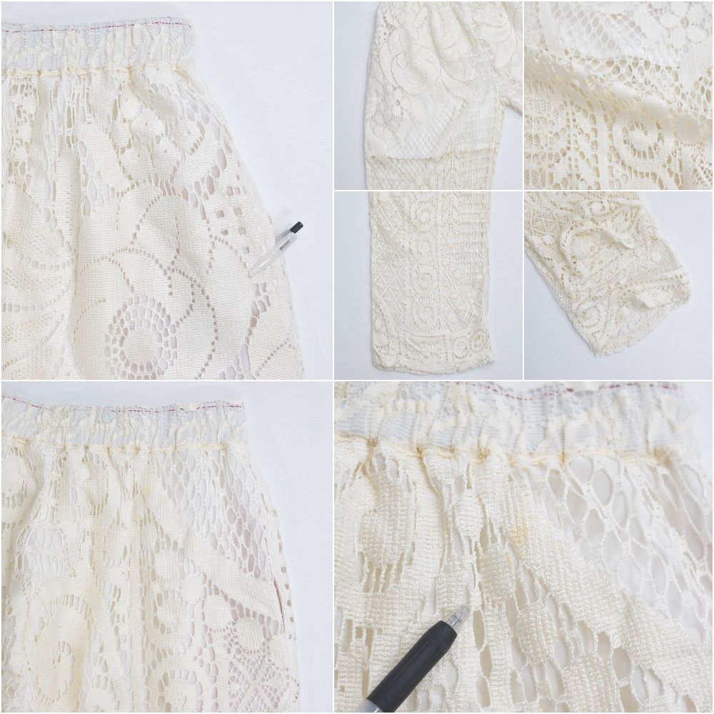 Remakeリメイク フラワーデザイン ラッセルレース ルーズシルエット  