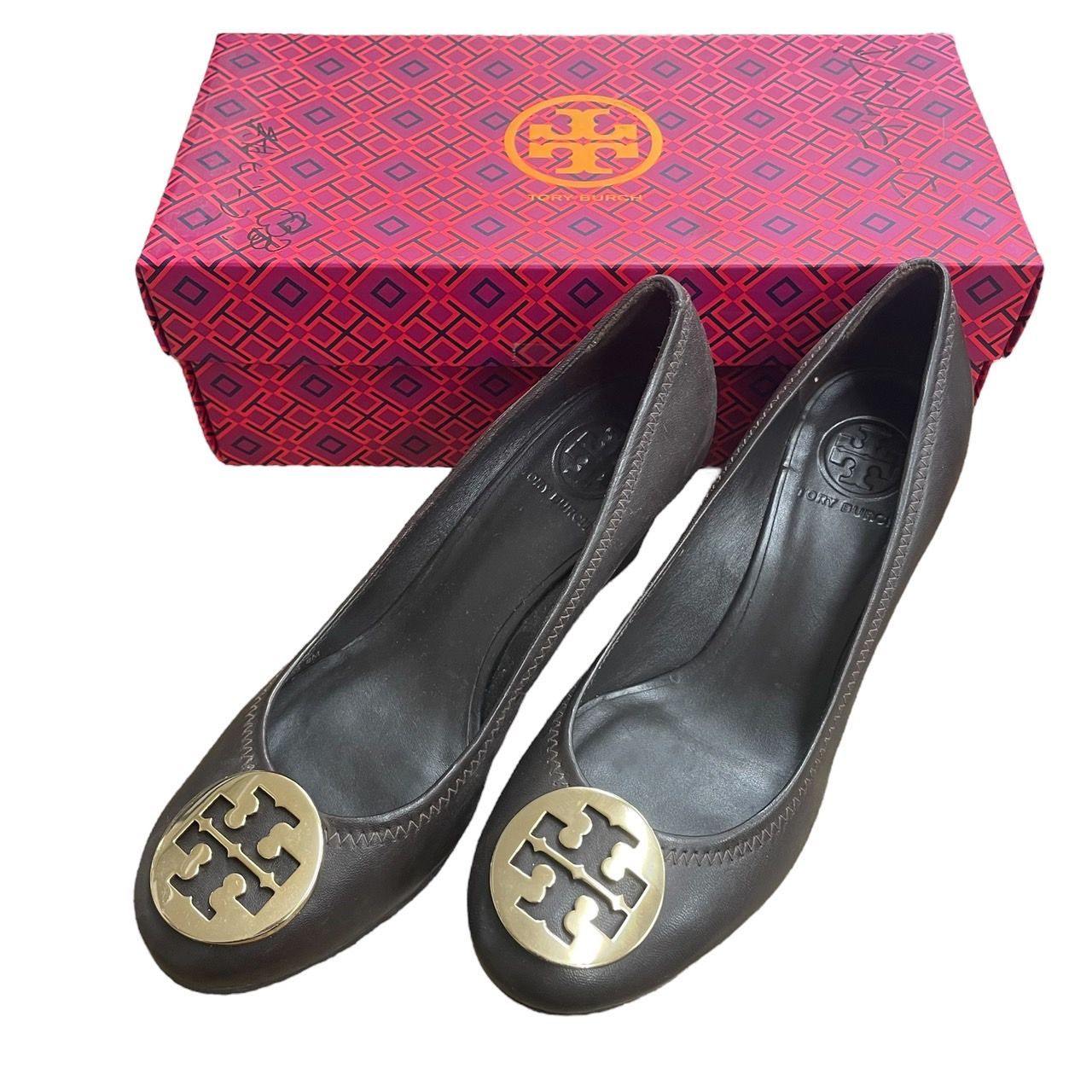 超美品】Tory Burch トリーバーチ 約25.5㎝ ウェッジソール パンプス 