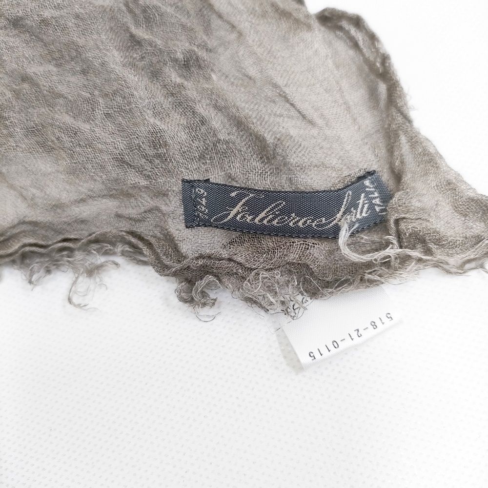 Faliero Sarti モダールカシミヤ 無地 大判 マフラー ストール グレー