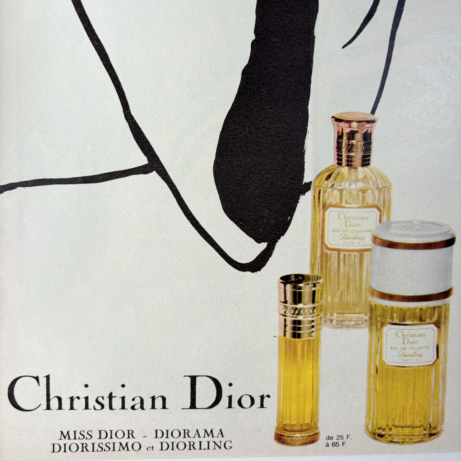 1966 広告＞Dior Rene Gruau ディオール ルネ・グリュオ ポスター