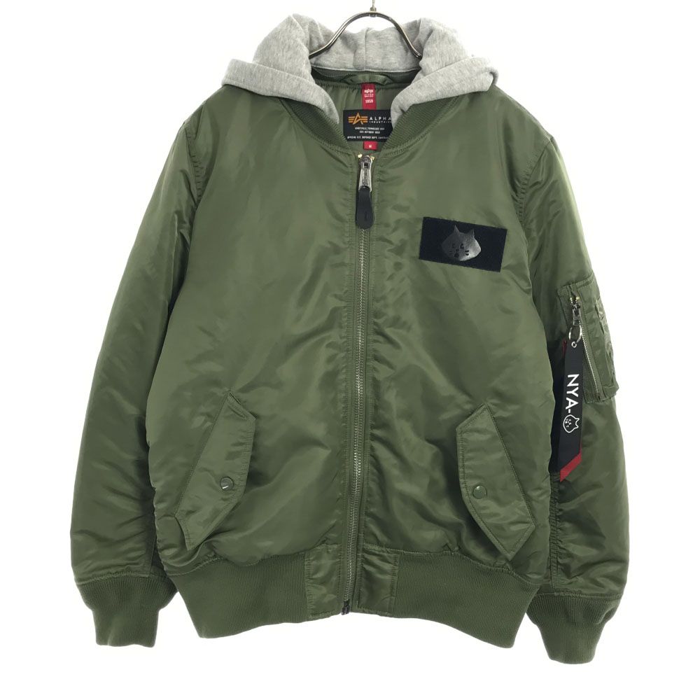 アルファインダストリーズ にゃー コラボ ロゴワッペン MA-1 フライトジャケット M カーキ ALPHA INDUSTRIES INC Ne-net  中綿 メンズ - メルカリ