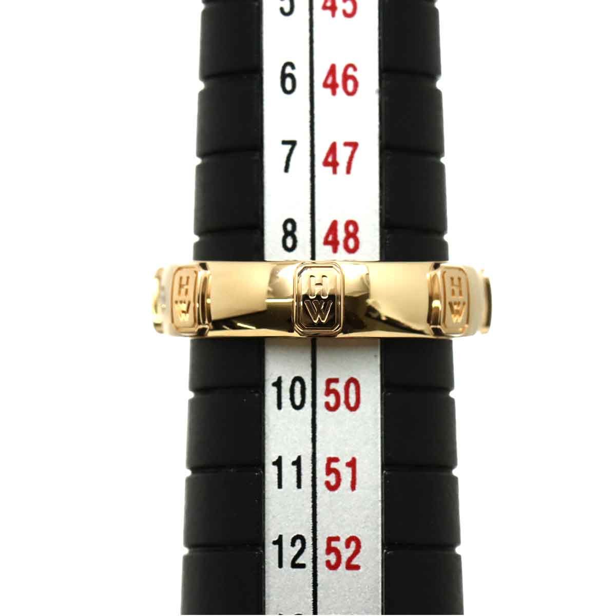 ハリーウィンストン HARRY WINSTON HWロゴ バンド 9号 リング ダイヤ  