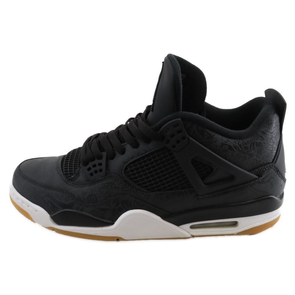 NIKE (ナイキ) AIR JORDAN 4 RETRO SE LASER BLACK GUM エアジョーダン4 レトロSE レーザーブラックジム ハイカットスニーカー ブラック CI1184-001 US13/31cm