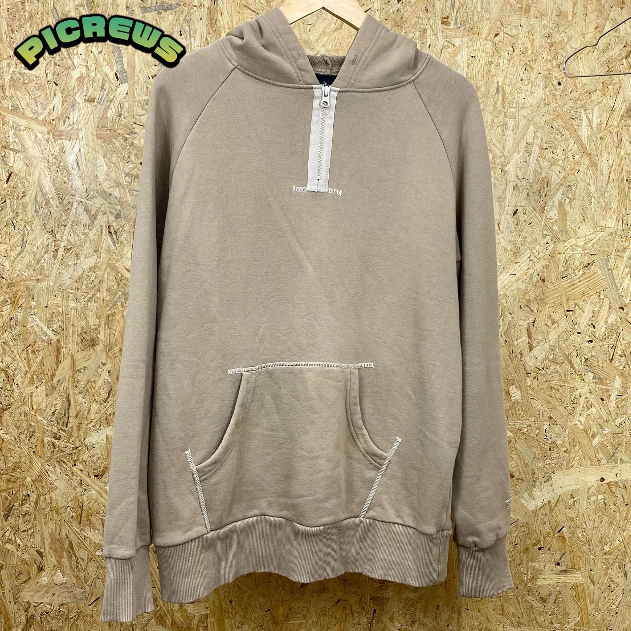 STUSSY ステューシー ハーフジップ パーカー 茶色 - メルカリ