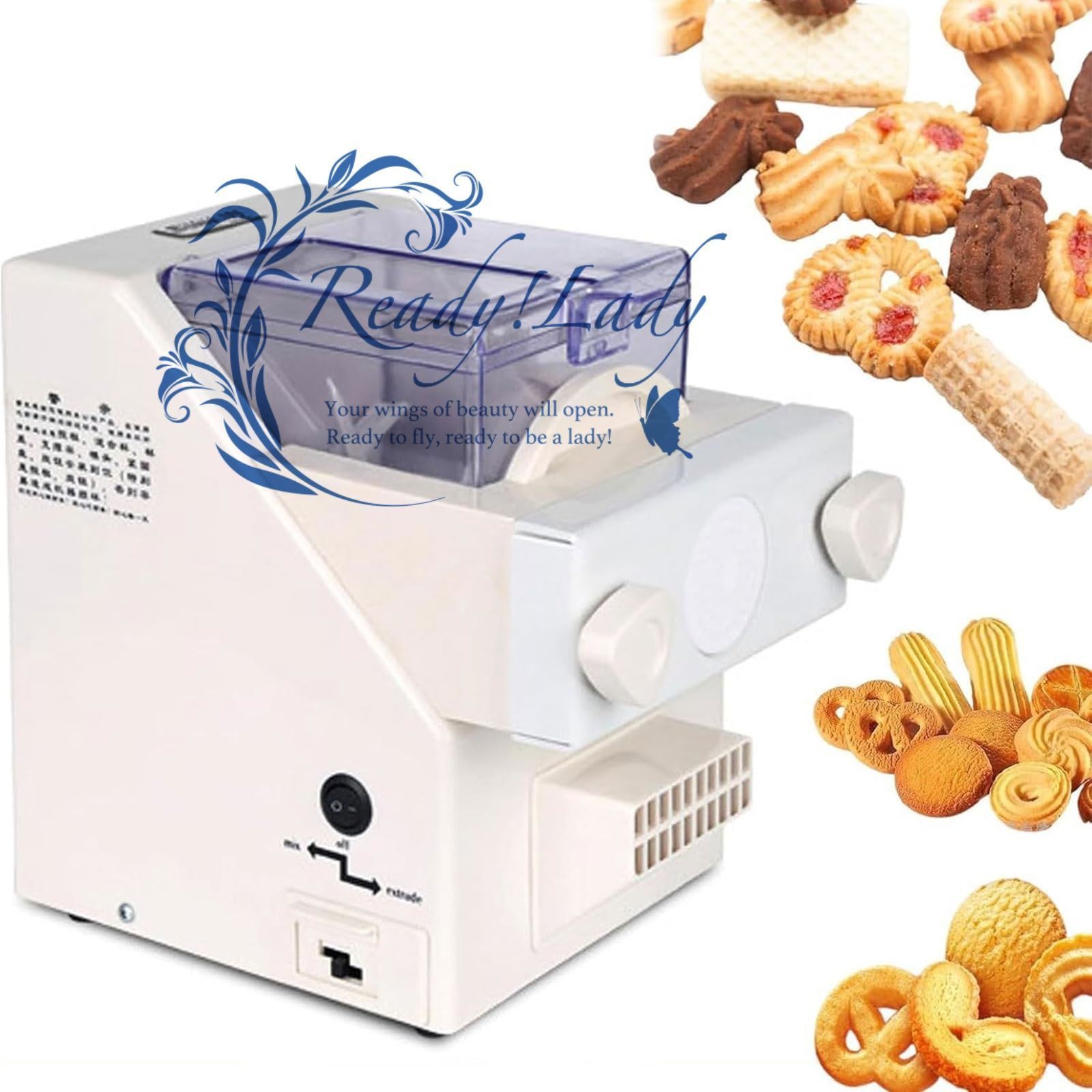 ビスケットフォームメーカー 180W自動クッキー製造機 50-60rpm|min速度 8つの交換 なノズル 高速ユニフォーム デザートショップ キッチン ホテル用