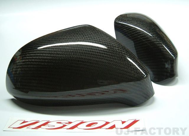 【VISION】　カーボンドアミラーカバー　ホンダ　ストリーム　RN6/RN7/RN8/RN9　（前期） 本物のカーボンでドレスアップ！