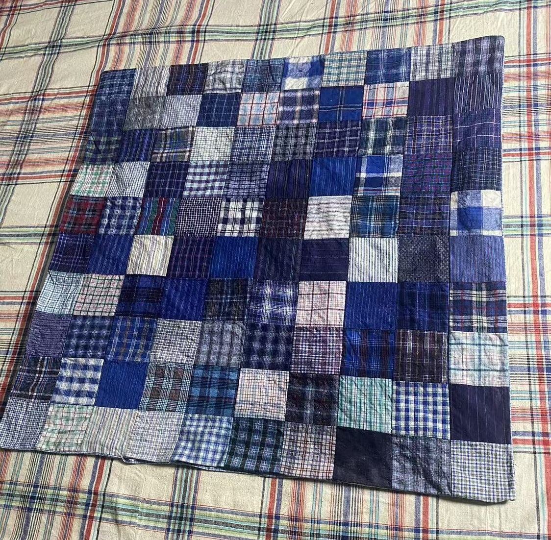 SGYP064【送料無料】手作り パッチワーク キルト マルチカバー 土布