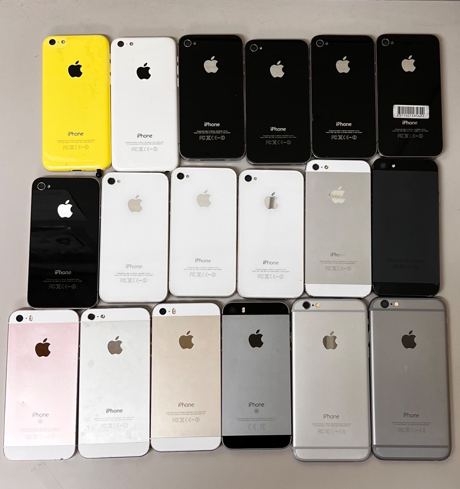 【ジャンク】 まとめ売り 17台 Apple iPhone 4 4s 5 5s 5c SE 6 動作未確認 部品 パーツ取りに 大量