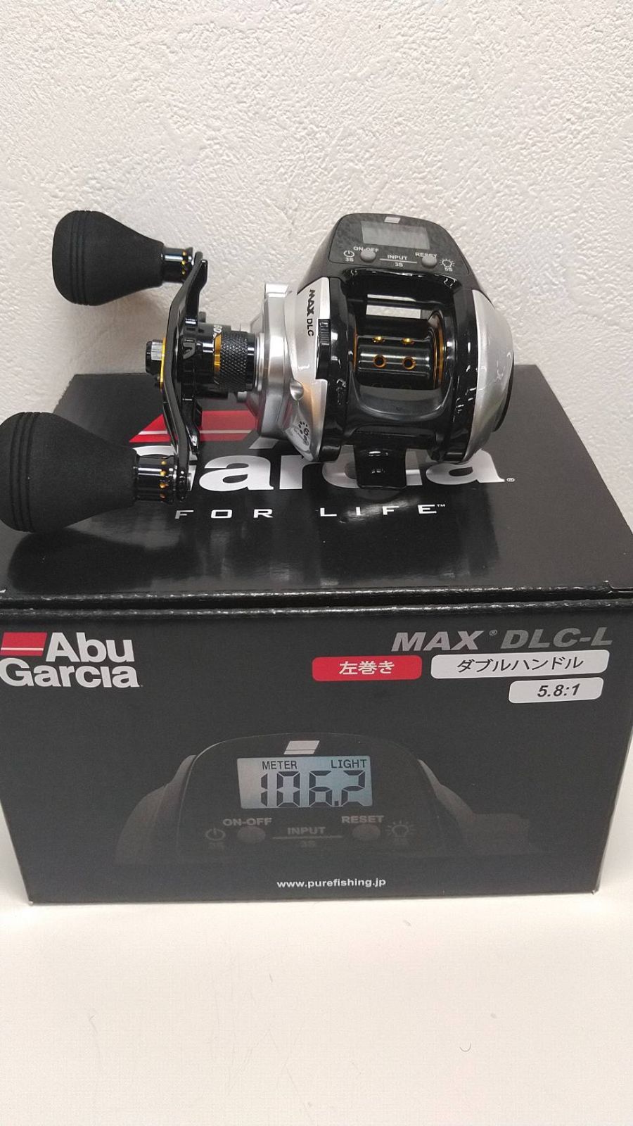 ＡＢＵ アブ ＭＡＸ ＤＬＣ－Ｌ イカメタル タイラバ 船 カウンター付 小型両軸 リール 左巻き ０８