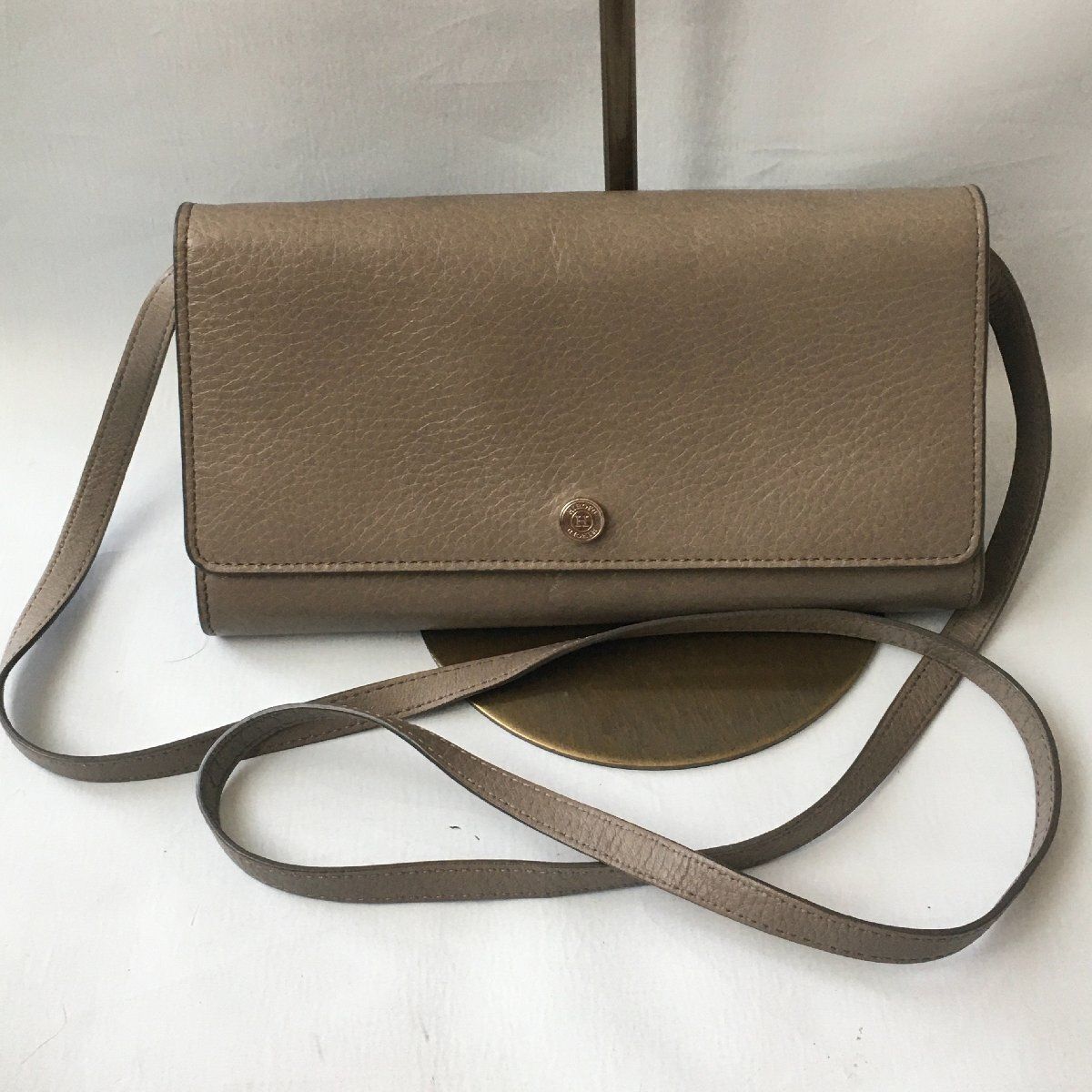 美品 HIROFUヒロフ ウォレット レザー ショルダー バッグ - メルカリ