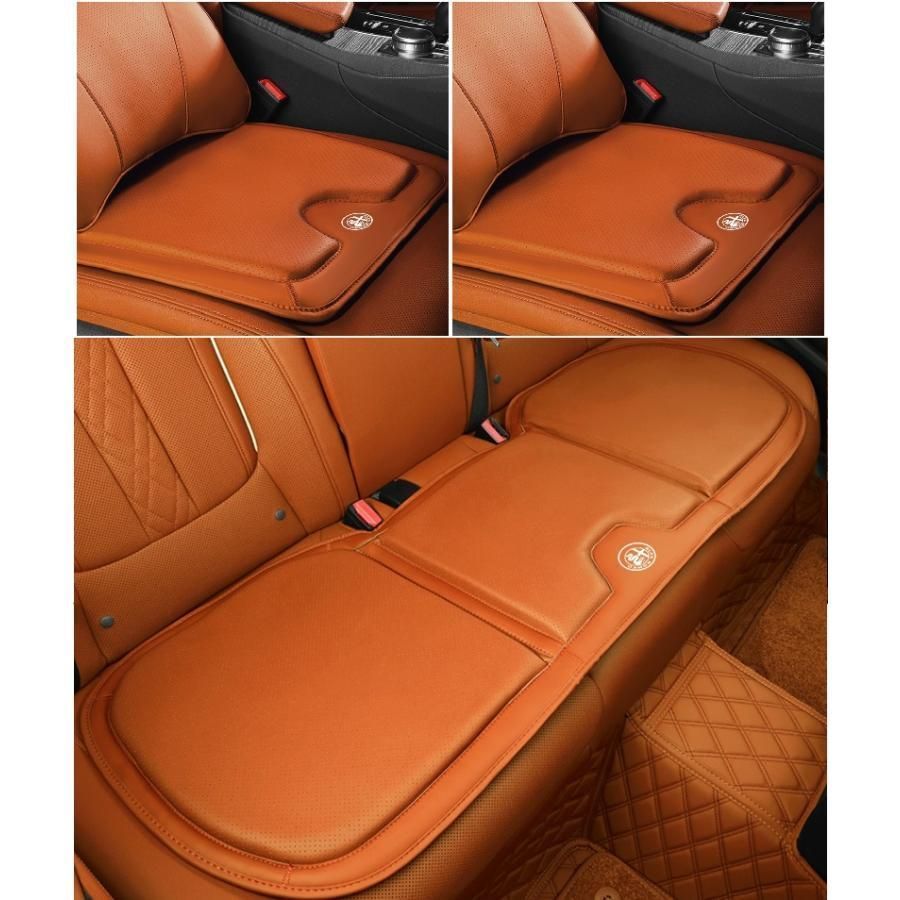 高品質 ◆ルノー RENAULT◆ブラック◆シートクッション カーシートカバー 座布団2点+車の後席1点 座席クッション 車用シート保護 滑り止め ナッパレザー ルノー 車クッション 腰痛 低反発 のあるカーシートクッション