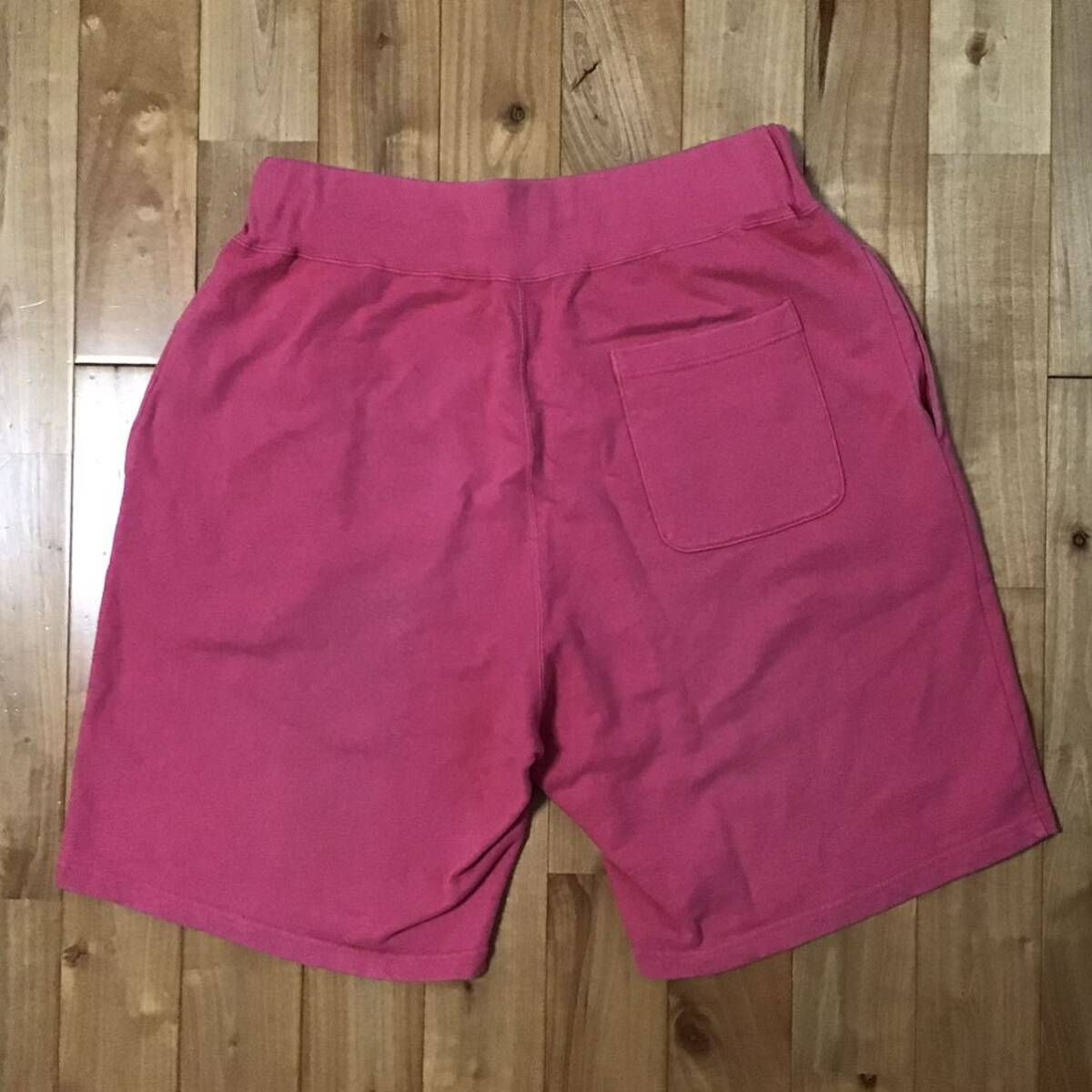 シャーク スウェットハーフパンツ Lサイズ Pink a bathing ape shark