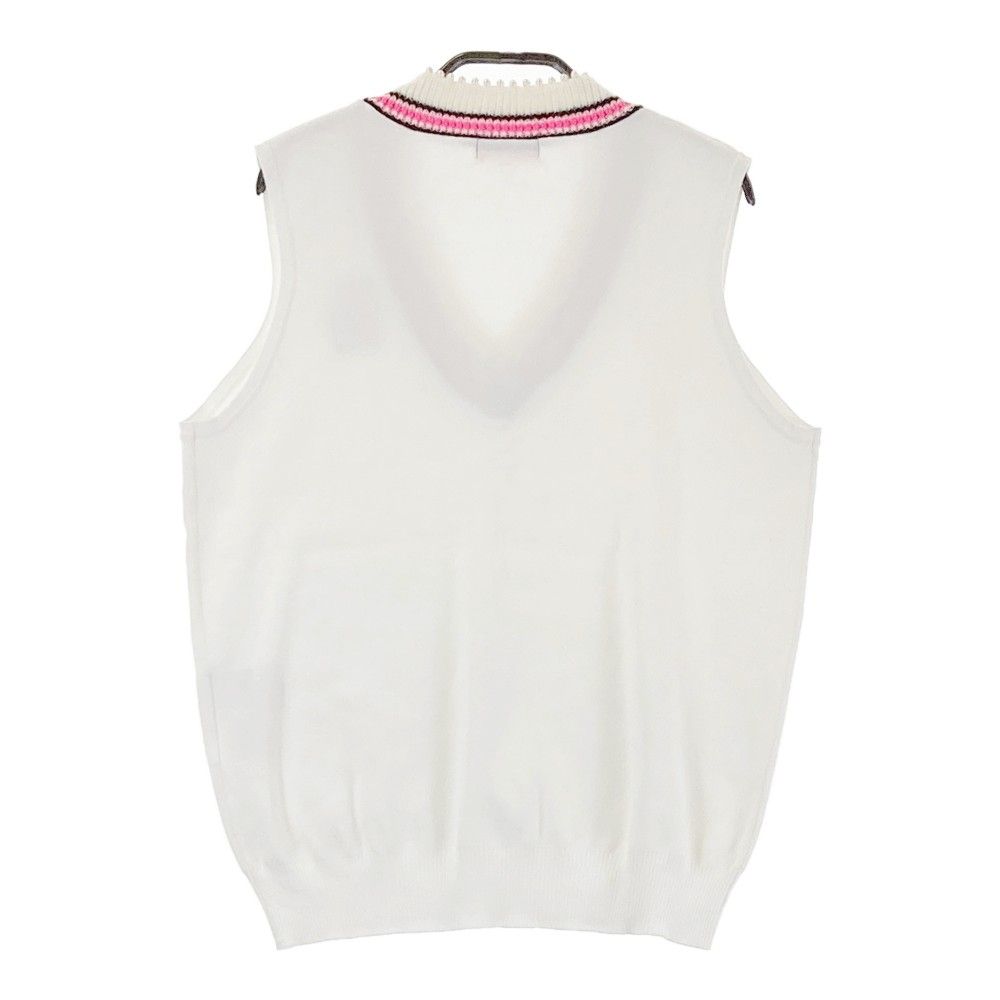 サイズ：38 ARCHIVIO アルチビオ Vネック ニットベスト パール