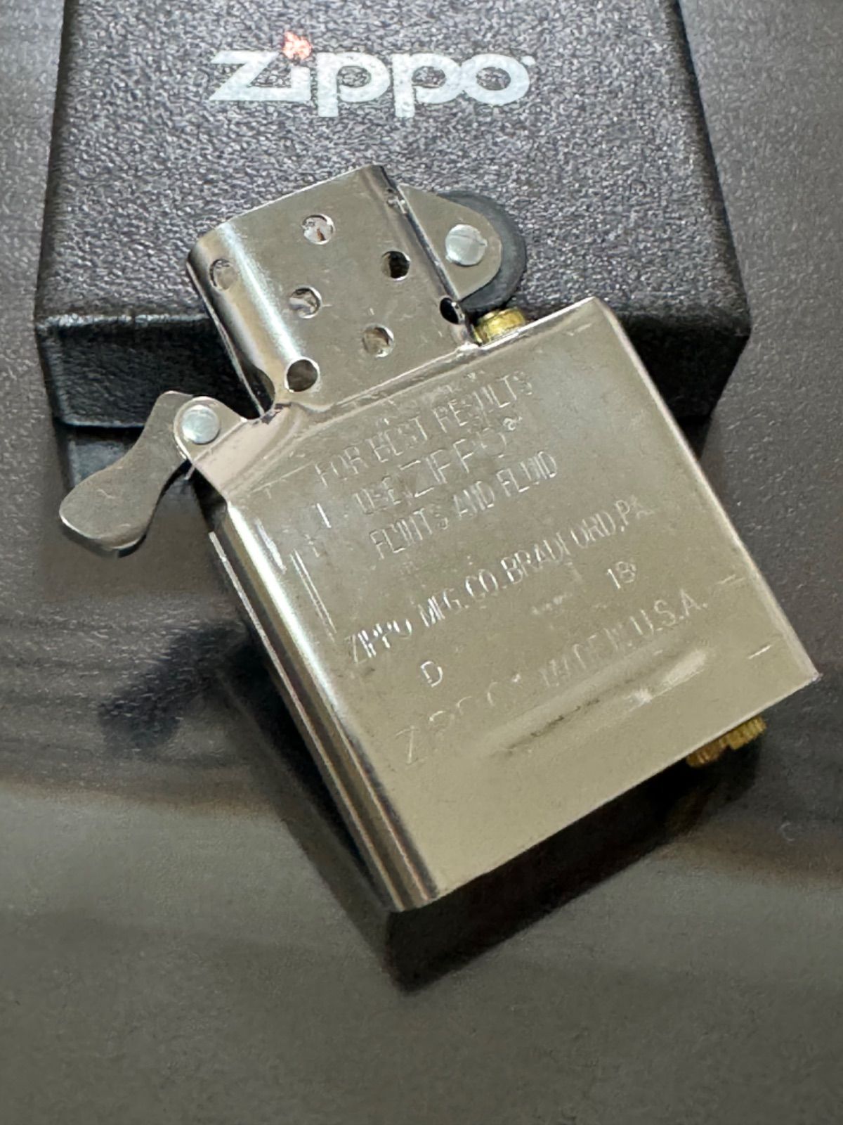 zippo 矢沢永吉 両面メタル 3面加工品 EIKICHI YAZAWA 2018年製 BLACK 