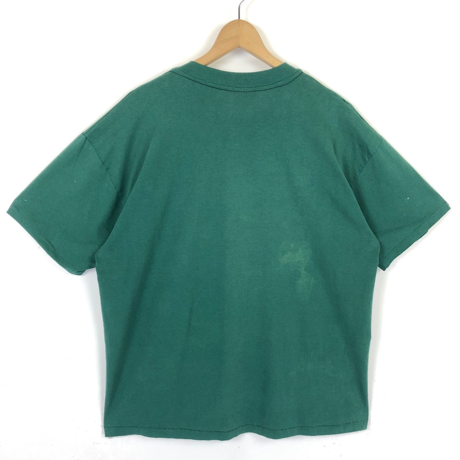 Tシャツ アニマル柄 アライグマ 80年代 古着 ヴィンテージ 緑 XL 