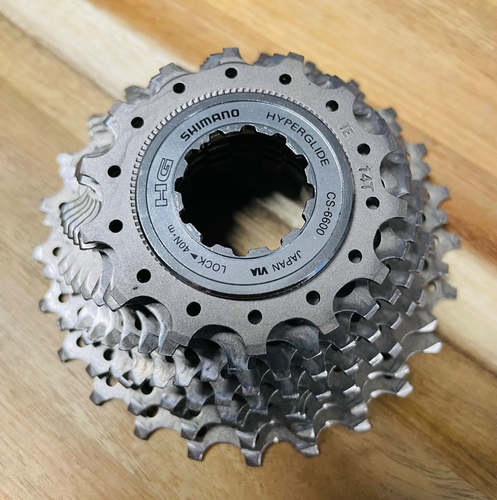 シマノ アルテグラ CS-6600 14-25T 10S カセット スプロケット SHIMANO ULTEGRA ジュニアスプロケ 超クロスギア  クリーニング済 10速