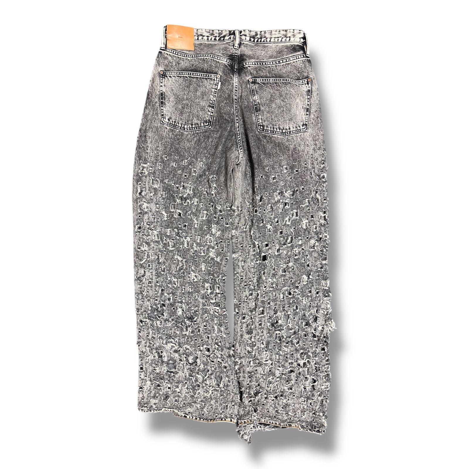 参考上代71500円 SUGARHILL 24SS CRASHED BLACK MODERN DENIM WIDE  