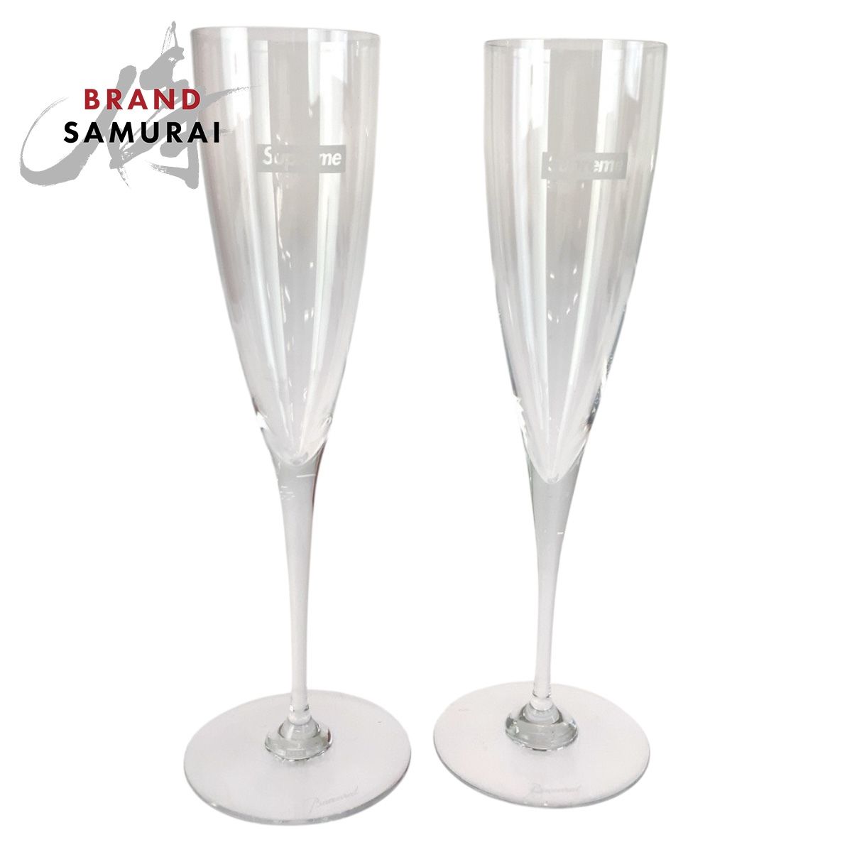 ♥ Supreme シュプリーム 19AW Baccarat Dom Perignon Flute Set クリア ガラス シャンパングラス 2本セット メンズ 505560