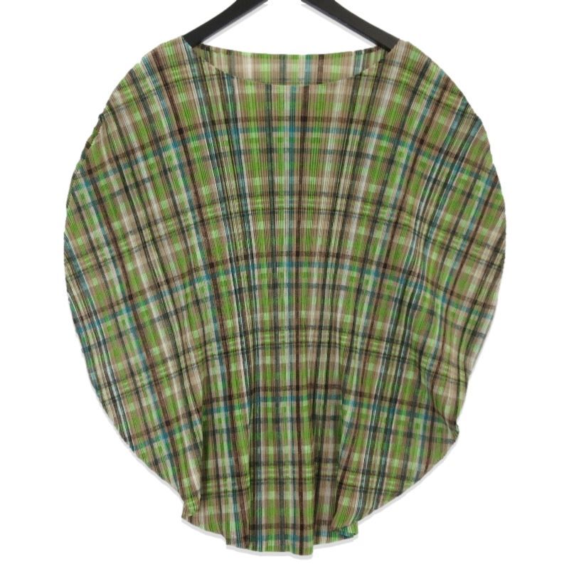 PLEATS PLEASE ISSEY MIYAKE プリーツプリーズ イッセイミヤケ サークルカットソー PP11-FK841 グリーン 表記なし71012146