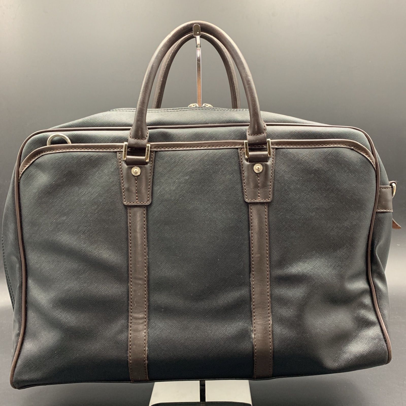 82 LAGASHA ラガシャ 2way ビジネスバッグ ブラック×ブラウン メンズ