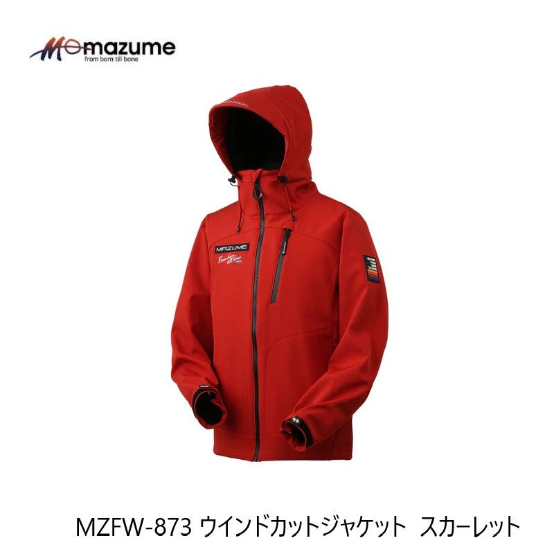  MZFW 873 mazume ウインドカットジャケット L スカーレット 防寒着 防寒ウェア ジャケット フィッシングジャケット ウェア