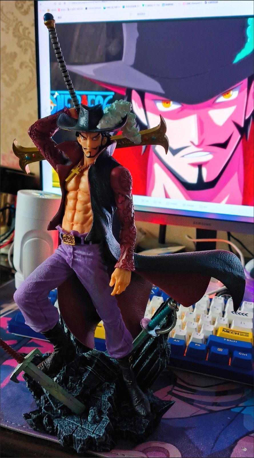 ワンピース　ジュラキュール・ミホーク　高さ28cm 海外フィギュア ワンピース ジュラキュール・ミホーク 高さ28cm 海外フィギュア