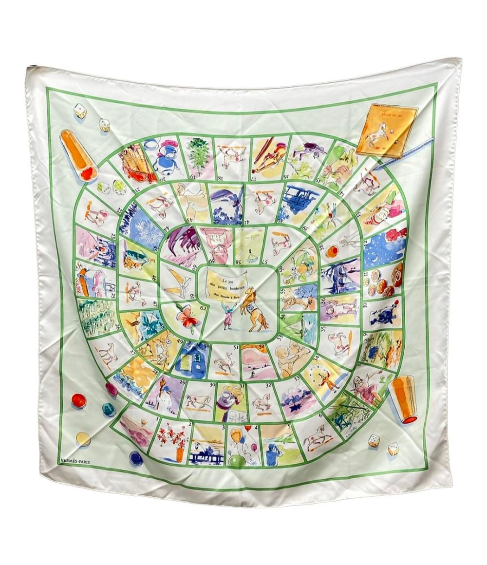 エルメス スカーフ シルク カレ90 Le jeu des petits bonheurs レディース HERMES