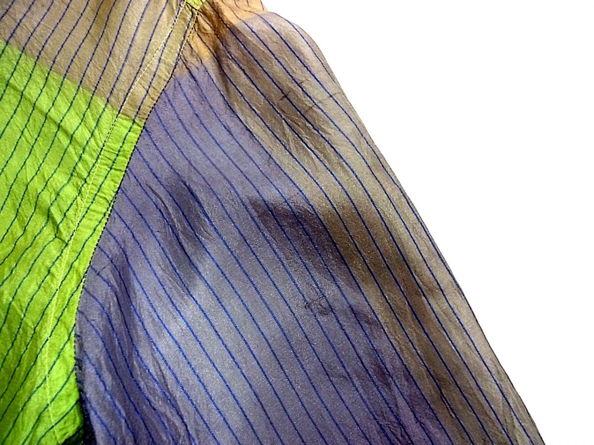 ■ETRO エトロ シルク100％ ブラウス ボタンダウンシャツ マルチカラー 絹 イタリア製 レディース □ETRO エトロ シルク100％ ブラウス ボタンダウンシャツ マルチ